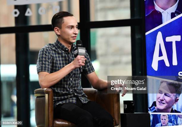 Actor Keir Gilchrist visits Build Series to discuss 'Atypical' at Build Studio on September 19, 2018 in New York City.