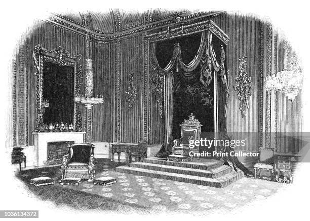 The Throne-Room', 1886. Interior of the royal residence in London. From The Magazine of Art. [Cassell & Company, London, 1886]. Artist Unknown.