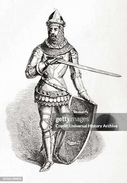 Walter Hungerford, 1st Baron Hungerford, 1378 English knight, landowner and member of the House of Commons. From Old England: A Pictorial Museum,...