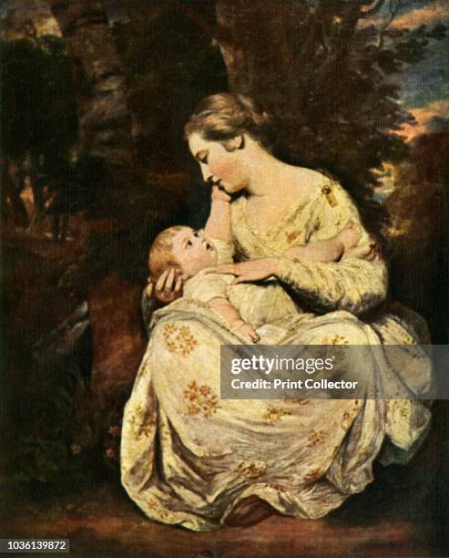 Mrs. Hoare and Child', 1763-1764, . 'Mrs Susanna Hoare and Child', painting in the Wallace Collection, London. Portrait of Susanna Hoare and her...