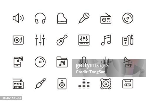 Music - Line Icons Music - Line Icons