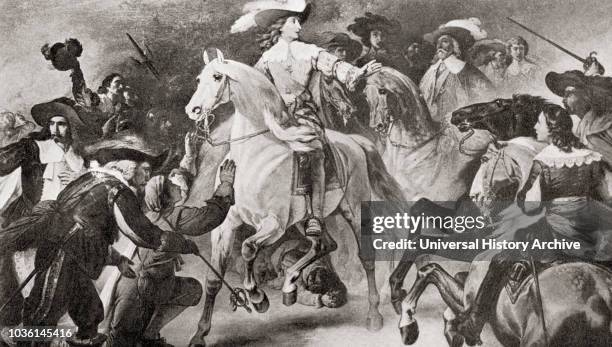 The Duc d'Enghien at the Battle of Rocroi, 19 May 1643. The Duc d'Enghien, later Louis de Bourbon or Louis II, Prince of Conde, 1621 French general....