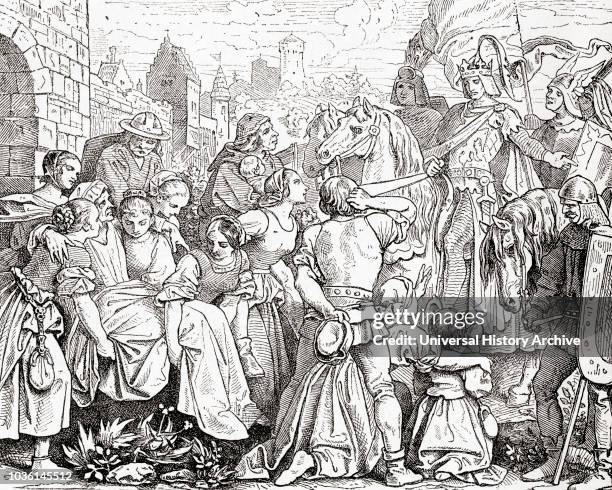 Conrad III and the women of Weinsburg. When King Conrad III defeated the Duke of Welf in 1140 and placed Weinsberg under siege, the wives of the...