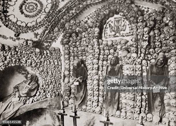 The Capuchin Crypt, a small space comprising several tiny chapels located beneath the church of Santa Maria della Concezione dei Cappuccini on the...