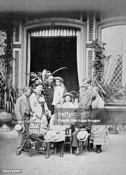 Crown Prince and Princess of Prussia and their family, c1875. Photograph from a Royal Family album in Osborne House, Isle of Wight. Crown Prince...