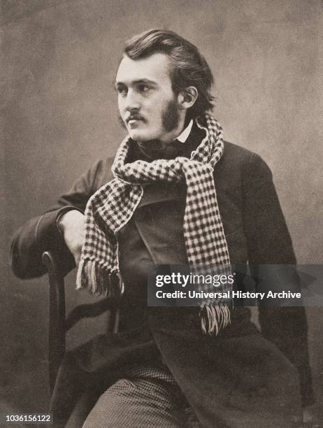 Portrait of French artist Paul Gustave Louis Christophe Dore, 1832-1883, taken circa 1855 by French photographer Gaspard-Felix Tournachon, 1820-1910,...