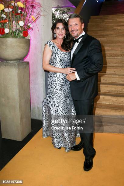 German actor Hardy Krueger Jr. And his wife Alice Roessler attend the Dreamball 2018 at WECC Westhafen Event & Convention Center on September 19,...