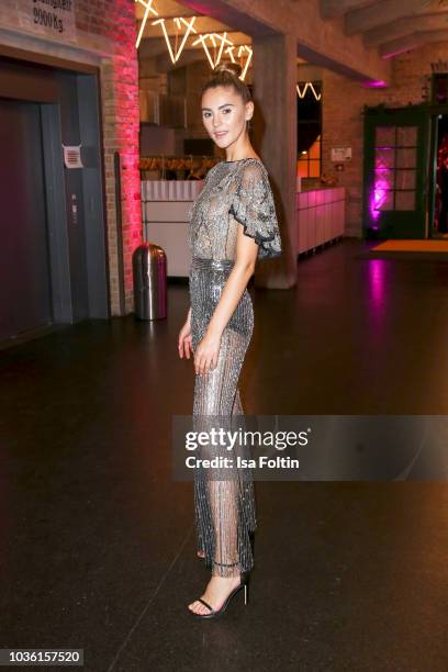 Model Stefanie Giesinger attends the Dreamball 2018 at WECC Westhafen Event & Convention Center on September 19, 2018 in Berlin, Germany.