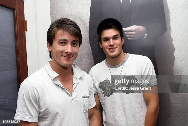 Actors Alex Frost and Christopher Foley attend a showing of the Pierucci clothing line held at Rousso/Fisher Public Relations on September 10, 2008...