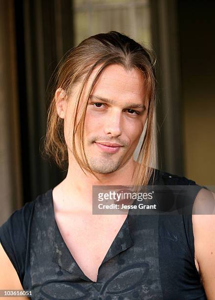 Dimitri Hamlin on the set of Brian Anthony's "Worked Up!" music video shoot at the 20th Century Fox Lot on September 14, 2008 in Los Angeles,...