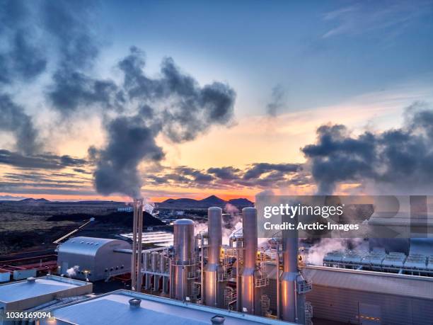energy - geothermal power plant - thermal power station stock pictures, royalty-free photos & images