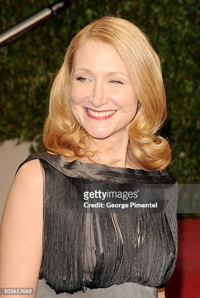 Actress Patricia Clarkson arrives at the 2009 Vanity Fair Oscar Party Hosted By Graydon Carter at the Sunset Tower on February 22, 2009 in West...