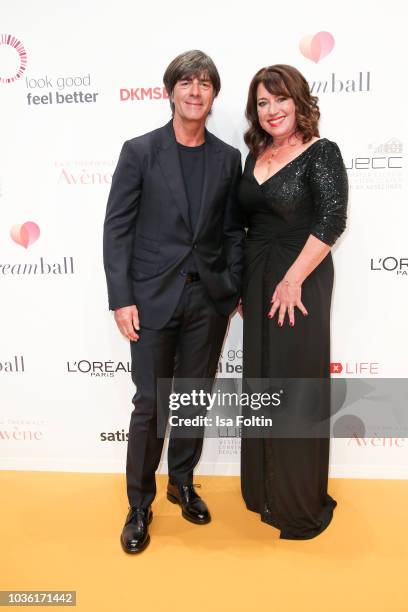 Joachim Loew, trainer of the German soccer team and Ruth Neri attend the Dreamball 2018 at WECC Westhafen Event & Convention Center on September 19,...