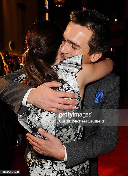 Actor Rupert Friend and actress Emily Blunt arrive at The Young Victoria Los Angeles Screening at the Pacific Theatres at The Grove on December 3,...
