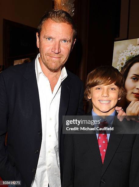 Director Reny Harlen and son Lucas Harlen arrive at The Young Victoria Los Angeles Screening at the Pacific Theatres at The Grove on December 3, 2009...