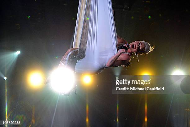 Musician Pink performs onstage at the 52nd Annual GRAMMY Awards held at Staples Center on January 31, 2010 in Los Angeles, California.