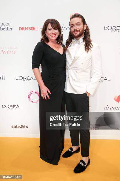 Ruth Neri and influencer Riccardo Simonetti attend the Dreamball 2018 at WECC Westhafen Event & Convention Center on September 19, 2018 in Berlin,...