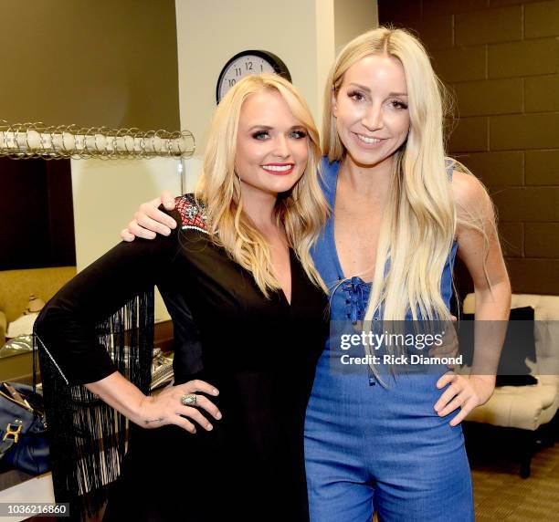 Miranda Lambert and Ashley Monroe take photos backstage to kick off her sold out residency at The Country Music Hall of Fame and Museum on September...