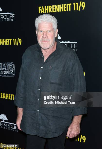 Ron Perlman attends the Los Angeles premiere of Briarcliff Entertainment's "Fahrenheit 11/9" held at Samuel Goldwyn Theater on September 19, 2018 in...
