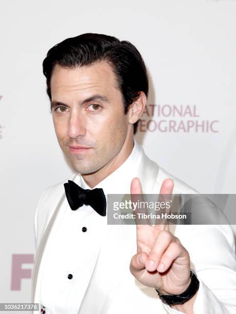 Milo Ventimiglia attends FOX Broadcasting Company, FX, National Geographic and 20th Century Fox Television 2018 Emmy Nominee Party at Vibiana on...