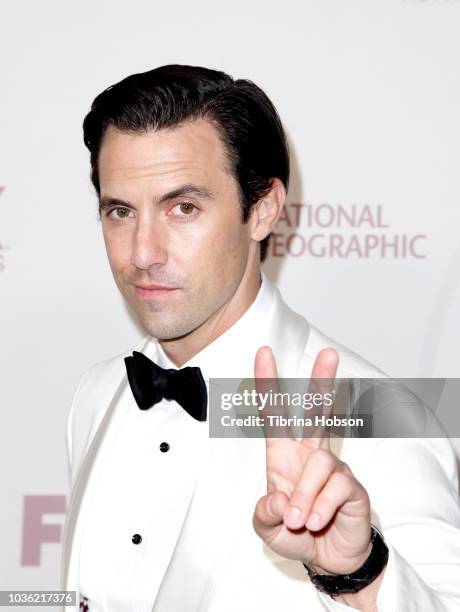 Milo Ventimiglia attends FOX Broadcasting Company, FX, National Geographic and 20th Century Fox Television 2018 Emmy Nominee Party at Vibiana on...