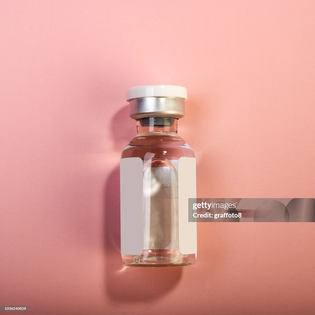 Pink Injection Photo Bottle With Medical Injection On A Pink Background High-Res Stock Photo ...