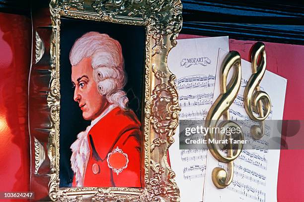 picture of a musician - mozart stock-fotos und bilder