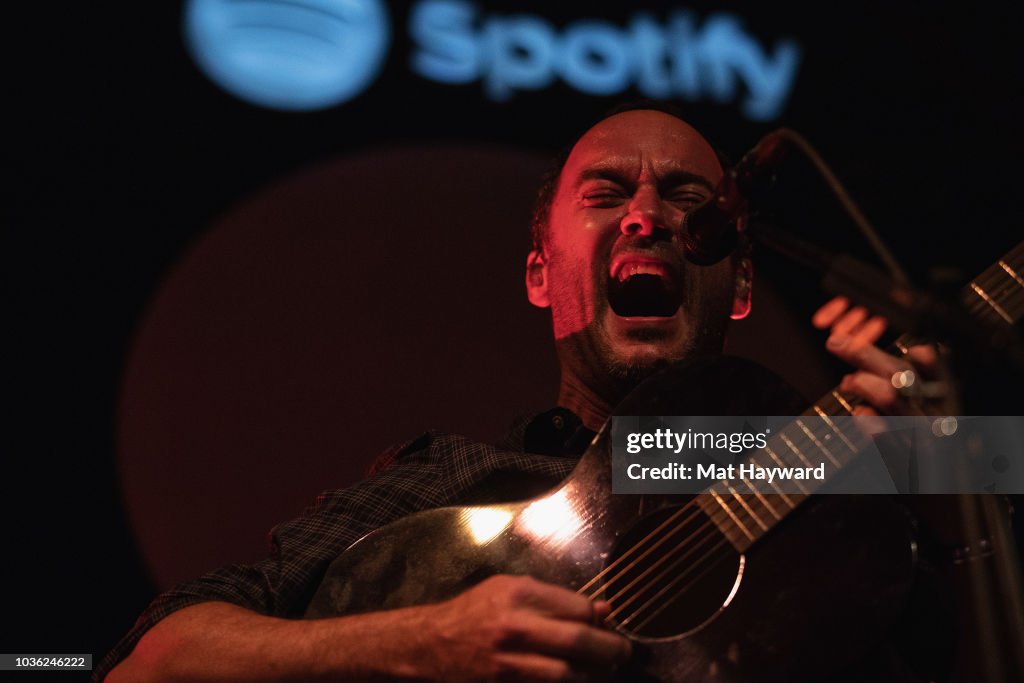 Musician Dave Matthews Performs For His Top Spotify Premium Fans At Seattle's Columbia City Theatre