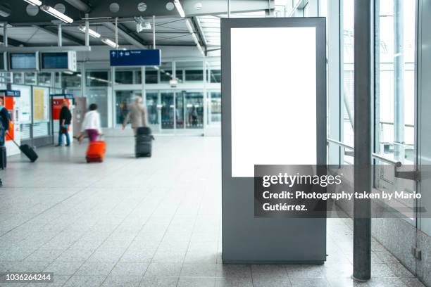 billboard at airport - airport ストックフォトと画像