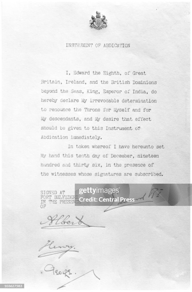Instrument Of Abdication