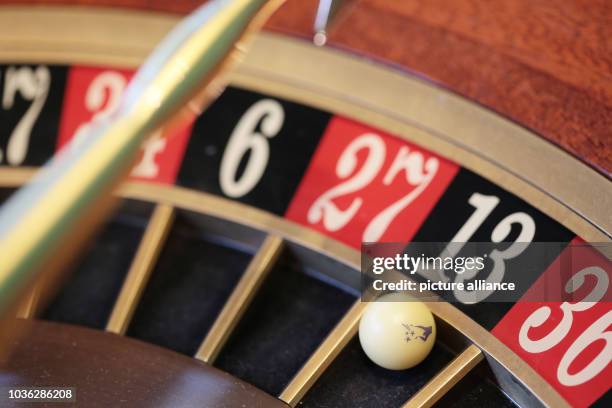 Ball rests at number 13 on the roulette table at the Spielbank Hohensyburg casino in Dortmund, Germany, 16 August 2016. The Westdeutsche Spielbanken...