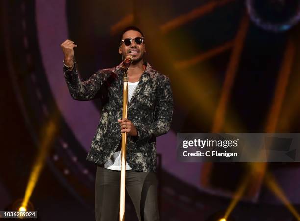 Singer Romeo Santos performs during his "Golden Tour" at SAP Center on September 19, 2018 in San Jose, California.