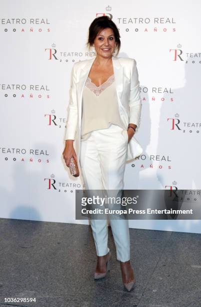 Nuria Gonzalez attends 'Fausto' opera during the opening of the Royal Theatre new season on September 19, 2018 in Madrid, Spain.