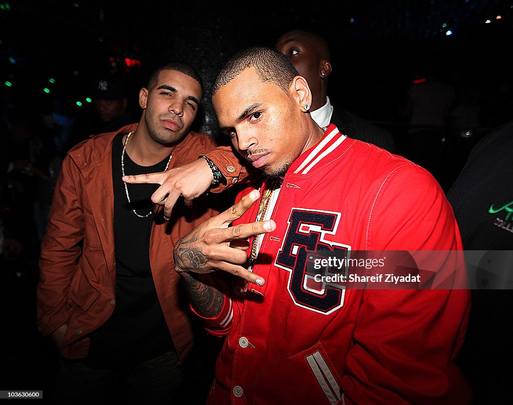 TI, Chris Brown And Drake Visit GreenHouse - August 24, 2010
