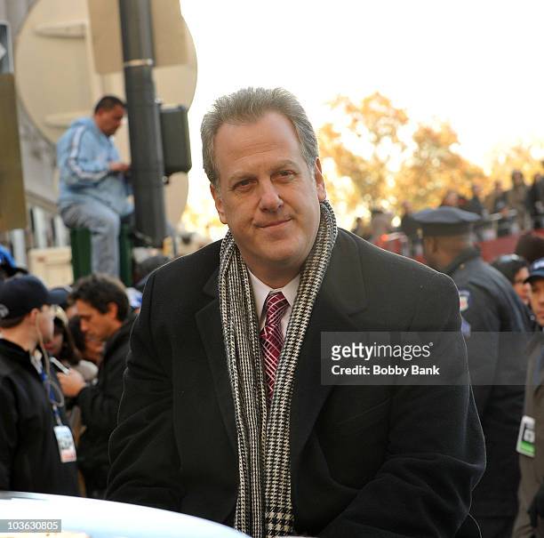 Sports Broadcaster Michael Kay attends the 2009 New York Yankees World Series victory parade on November 6, 2009 in New York City.