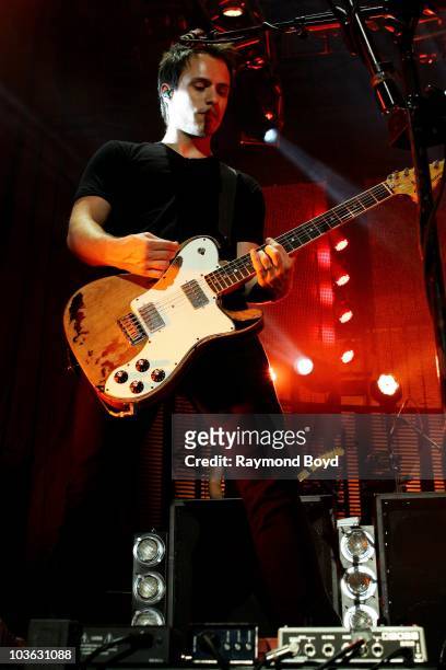 Guitarist Josh Farro of Paramore performs at the Charter One Pavilion At Northerly Island during the Honda Civic Tour in Chicago, Illinois on AUG 18,...