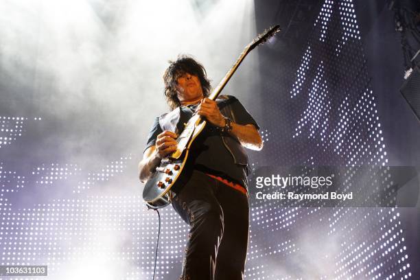 Guitarist Dean DeLeo of Stone Temple Pilots performs at the Charter One Pavilion At Northerly Island in Chicago, Illinois on AUG 20, 2010.