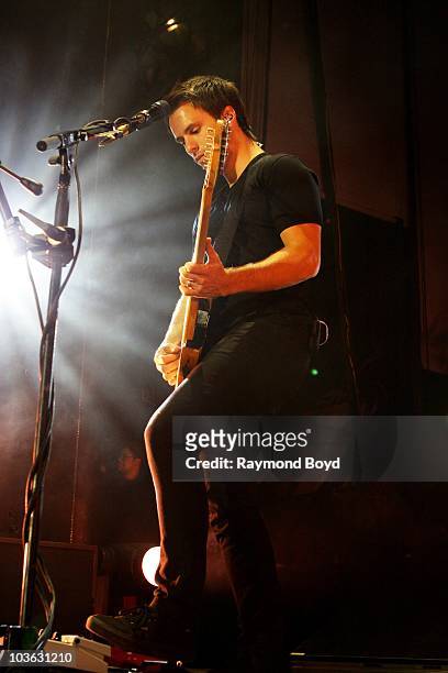 Guitarist Josh Farro of Paramore performs at the Charter One Pavilion At Northerly Island during the Honda Civic Tour in Chicago, Illinois on AUG 18,...