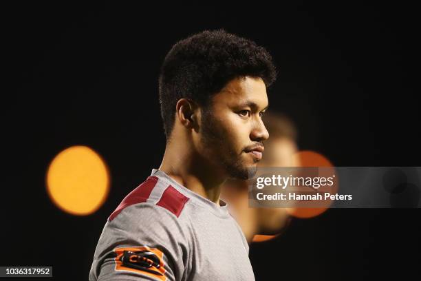 Raymond Nu'u of Southland looks on during the round six Mitre 10 Cup match between Northland and Southland at Toll Stadium on September 20, 2018 in...