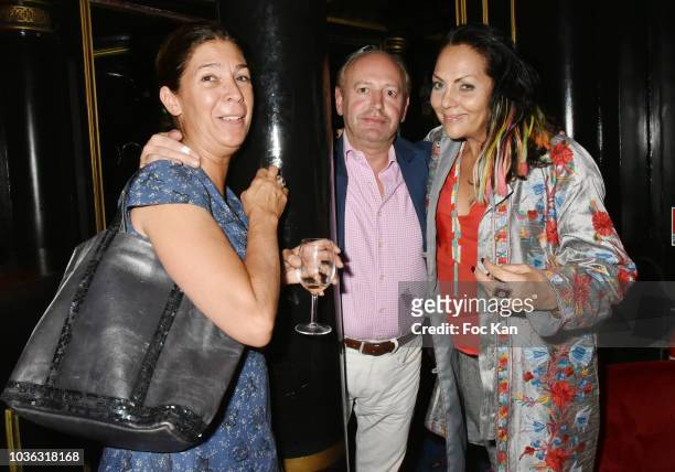 Sandrine Taddei, Dominique Lastours and Hermine de Clermont Tonnerre attend "Ma Nuit Chez Castel" Book Signing at Castel on September 19, 2018 in...