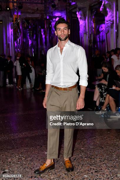 Ivano Marino attends the Genny show during Milan Fashion Week Spring/Summer 2019 on September 20, 2018 in Milan, Italy.