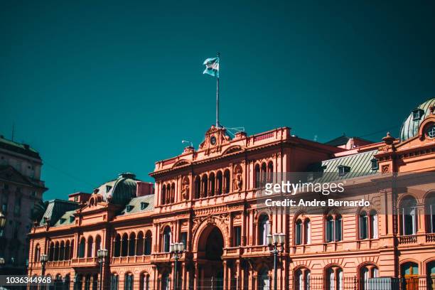 buenos aires, argentina - casa rosada presidential palace - casa rosada foto e immagini stock