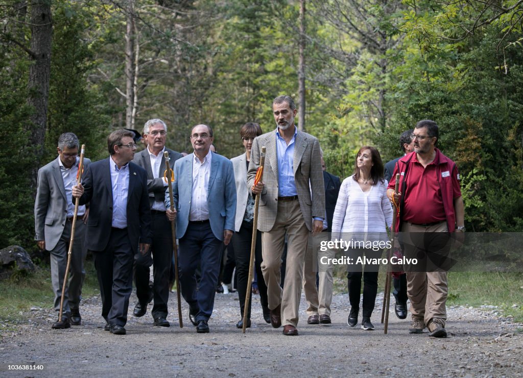 King Felipe of Spain Attends The Commemorative Acts of The Centennial Of The Ordesa National Park And Monte Perdido