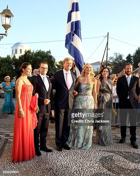 Princess Victoria of Sweden and Prince Daniel of Sweden, Princess Máxima of the Netherlands and Prince Willem-Alexander of the Netherlands and...