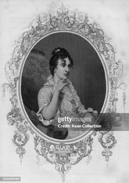 Engraving depicting Eleanor Parke Custis Lewis , granddaughter of Martha Washington and the step-grandaughter of George Washington, USA, circa 1810.