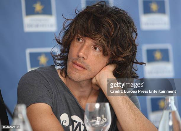 Juan Luis Suarez attends a press conference to present a charity concert for Unicef and Fundacion Iberostar on August 25, 2010 in Palma de Mallorca,...