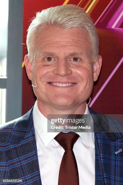 Guido Cantz during the 'ARD-Unterhaltungsgipfel' photo call at Altonaer Kaispeicher on September 20, 2018 in Hamburg, Germany.