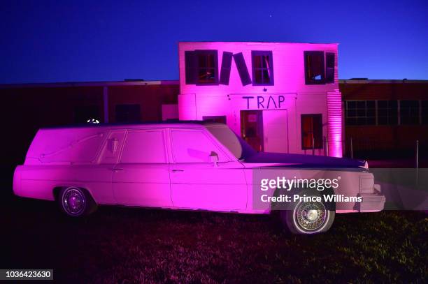 General View at 2 Chainz Haunted Pink Trap House at 13 Stories on September 19, 2018 in Newnan, Georgia.