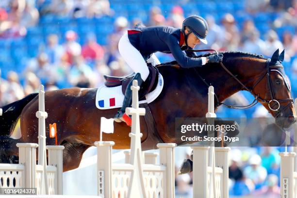 Alexandra riding Volnay du Boisdeville during the FEI World Equestrian Games 2018 on September 19, 2018 in Tryon, United States of America.