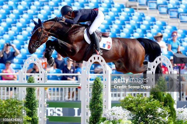 Alexandra riding Volnay du Boisdeville during the FEI World Equestrian Games 2018 on September 19, 2018 in Tryon, United States of America.